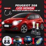 Furens Peugeot 208 2012-2020 Kısa Far Uyumlu Şimşek Etkili LED Xenon Pro Series H7 - Beyaz