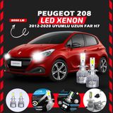 Furens Peugeot 208 2012-2020 Uzun Far Uyumlu Şimşek Etkili LED Xenon Performance Series H7 - Beyaz