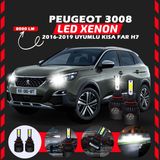 Furens Peugeot 3008 2016-2019 Kısa Far Uyumlu Şimşek Etkili LED Xenon Llight Series H7