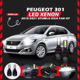 Furens Peugeot 301 2012-2021 Kısa Far Uyumlu Şimşek Etkili LED Xenon Light Series H7 - Beyaz
