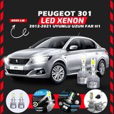 Furens Peugeot 301 2012-2021 Uzun Far Uyumlu Şimşek Etkili LED Xenon Performance Series H1 - Beyaz