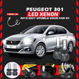 Furens Peugeot 301 2012-2021 Uzun Far Uyumlu Şimşek Etkili LED Xenon Premium Series H1 - Beyaz