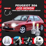 Furens Peugeot 306 1999-2002 Uzun Far Uyumlu Şimşek Etkili LED Xenon Performance Series H1 - Beyaz