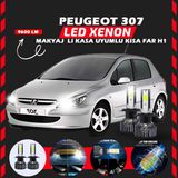 Furens Peugeot 307 Makyajlı Kasa Kısa Far Uyumlu Şimşek Etkili LED Xenon Pro Series H1 - Beyaz