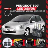 Furens Peugeot 307 Makyajsız Kasa Kısa Far Uyumlu Şimşek Etkili LED Xenon Premium Series H7 - 1 - Beyaz