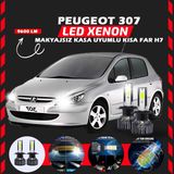 Furens Peugeot 307 Makyajsız Kasa Kısa Far Uyumlu Şimşek Etkili LED Xenon Pro Series H7 - 1 - Beyaz
