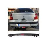 Furens Ranault Clio 2 Sedan Difüzör Arka Tampon Eki 4 Egzoz Çıkışlı Siyah