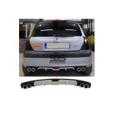 Furens Renault Clio 2 HB Difüzör Arka Tampon Eki 4 Egzoz Çıkışlı Gri