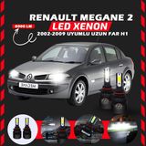 Furens Renault Megane 2 2002-2009 Uzun Far Uyumlu Şimşek Etkili LED Xenon Light Series H1 - Beyaz