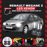 Furens Renault Megane 2 2002-2009 Uzun Far Uyumlu Şimşek Etkili LED Xenon Premium Series H1 - Beyaz