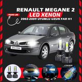 Furens Renault Megane 2 2002-2009 Uzun Far Uyumlu Şimşek Etkili LED Xenon Pro Series H1 - Beyaz
