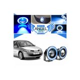 Furens Renault Megane 2 Uyumlu, Universal Mercekli Led Angel Sis Farı, 76mm Buz Mavi Renk