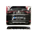 Furens Renault Megane 4 Difüzör Arka Tampon Eki 2 Egzoz Çıkışlı Siyah Lüx Tip