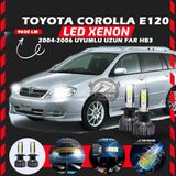 Furens Toyota Corolla E120 2004-2006 Uzun Far Uyumlu Şimşek Etkili LED Xenon Pro Series Hb3
