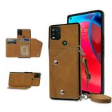 Furiet Moto G Stylus 5G 2021 Cüzdan Kılıfı Crossbody Omuz Askısı ve Standlı Deri Kredi Kartı Tutucu Cep Aksesuarları Motorola GStylus G5 XT2131DL Kadın Kız Kahverengi için Telefon Kılıfı