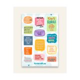 furikraft.co Kendime Notlar Sticker Seti – Laptop Sticker, Defter Sticker, Bullet Journal, Scrapbook