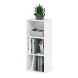 Furinno LUDER 3-Cube Açık Raflar Kitaplık, Kitaplık, Beyaz | Kitap rafı, 23,6 x 30,5 x 80 cm, oturma odası, yatak odası, ev ofis için