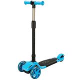 Furkan 3 Tekerlekli Katlanabilir Işıklı Scooter - Mavi