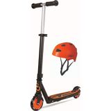 Furkan Cool Wheels 2 Tekerlekli Scooter Kask Seti 8 - 12 Yaş İçin Güvenli ve Dayanıklı Turuncu - Kırmızı