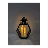 Furkan Dekoratif Vintage Pilli Led Mumlu Kandil Asılabilir Fener 9 X 20 Cm