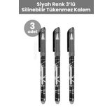 Furkan Neşriyat Silinebilir Tükenmez Kalem - Siyah (3 Adet)