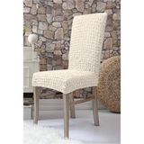 Furkan Ticaret Bürümcük Kumaş, Esnek Sandalye Kılıfı. 6 Adet Lastikli, Yıkanabilir, Standart Sandalye Örtüsü. - Antrasit - 180 x 230 cm