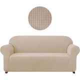 Furkan Ticaret Likrali Koltuk, Kanepe, Çekyat Örtüsü 3 Kişilik Koltuk Örtüsü Lastikli, Pitikare Desen - 180 x 230 cm - Vizon