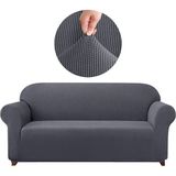 Furkan Ticaret Likrali Koltuk, Kanepe, Çekyat Örtüsü 3 Kişilik Koltuk Örtüsü Lastikli, Pitikare Desen - Antrasit - 180 x 230 cm
