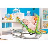 Furkan Toys Babies Sallanabilir Müzikli Ana Kucağı 9 kg Taşıma Kapasitesi Yıkanabilir Kumaş Özellikli Rahat Kullanım - Yeşil