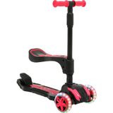 Furkan Toys Cool Wheels Pembe LED Işıklı Oturaklı Combo Scooter 5 - 7 Yaş Arası 3 Tekerlekli Özellik