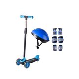 Furkan Toys Cool Wheels Twist Işıklı Scooter Mavi 3 Yaş Üstü Kask Seti Hediyeli Mavi