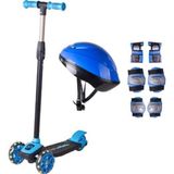 Furkan Toys Cool Wheels Twist Işıklı Scooter Mavi 3 Yaş Üstü Kask Seti Hediyeli