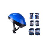 Furkan Toys Erkek Mavi Kask Dizlik Dirseklik Koruyucu Set