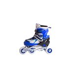 Furkan Toys F-Sports 1. Seri 2+2 Ayarlanabilir Ön Tekerleği Işıklı Metal Alıştırma Pateni Çanta Hediyeli Mavi 34-37 34-37