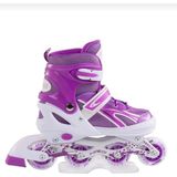 Furkan Toys F-Sports 2+2 Ayarlanabilir Işıklı Mor Alıştırma Pateni