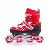Furkan Toys F-Sports Ayarlabilir 2+2 Işıklı Metal Kırmızı Alıştırma Pateni