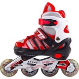 Furkan Toys F-Sports Kırmızı Ayarlanabilir Işıklı Paten Kask ,kuka, Dizlik ve Dirseklik Seti - 31 - 34