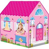 Furkan Toys Kız Çocuklar İçin Rüya Evi Oyun Çadırı - İki Girişli, Açılabilir Pencereli, Dayanıklı Kumaş