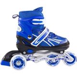 Furkan Toys Mavi F-Sports Mavi Ayarlabilir 2+2 Işıklı Metal Alıştırma Pateni Çocuk Pateni Tek Sıra 4 - --