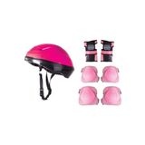 Furkan Toys Pembe Bisiklet Scooter Kask Dizlik Dirseklik Koruyucu Set Pembe