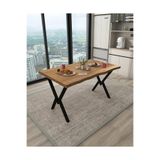 FURKAN YÜKSEK MOBİLYA KÜTÜK GÖRÜNÜMLÜ LÜKS MDF MASA 80x140