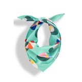 Furlabel Tropikal Desenli 1-2-3 Bedenli Köpek ve Kedi Fular (su yeşili, X-Small)