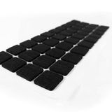 Furndiy Sandalye Koltuk Ayağı İçin Yapışkanlı Keçe Ped 20mm x 40 Parça | Parke Zeminler İçin | Çizilmeyi Ve Gürültüyü Önler | Kapı Çekmece İçin Sessiz Kapanma (Siyah, Kare)