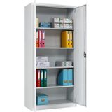 Furni 24 Metal Dosya Dolabı, Tam Montajlı, 195 x 92 x 42 cm , Kilitlenebilir Dolap, 5 Bölmeli, Çok Amaçlı Dolap