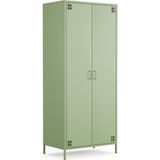 Furni 24 Pera Metal Elbise Dolabı, Soyunma Dolabı, Iki Kapılı, 80,50 x 50 x 189,50 cm - Yeşil