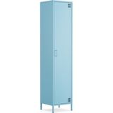 Furni 24 Pera Metal Elbise Dolabı, Soyunma Dolabı, Tek Kapılı, 41,50 x 40 x 189,50 cm - Açık Mavi