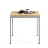 Furni24 Çok Amaçlı 80x80x75h Cm Masa, Yemek Masası, Çalışma Masası, Bilgisayar Masası , Safir Meşe