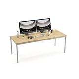 Furni24 Çok Amaçlı Masa 180cm, Yemek Masası, Ofis Çalışma Masası, Bilgisayar Masası, Meşe Renk