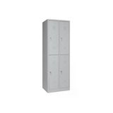 Furni24 Metal Elbise Dolabı, Kilitli Dolap, Soyunma Dolabı, Elbise Dolabı, 4 Kapılı