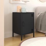 furni24 Metal komodin, retro metal komodin, modern büfe ve pratik depolamalı - oturma odası ve yatak odası için sağlam ve şık çözüm, antrasit